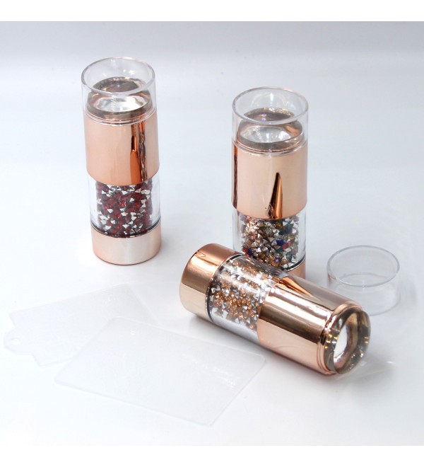 Штамп большой односторонний со стразами и пластинами