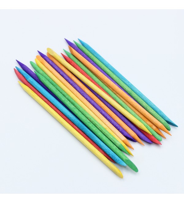 Апельсиновые палочки цветные 11 см 100 шт 