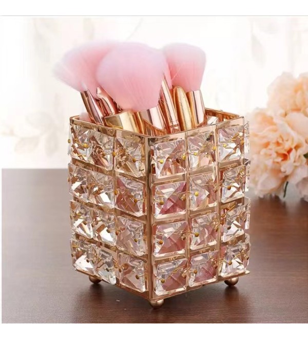 Подставка для кистей с декоративным камнем Золото