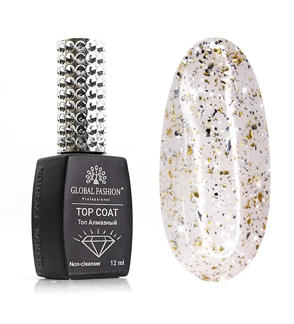 Топ с хлопьями серебряной и золотой фольги Global Fashion 12 мл