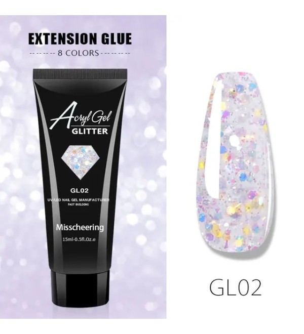 Полигель с блестками Glitter GL02