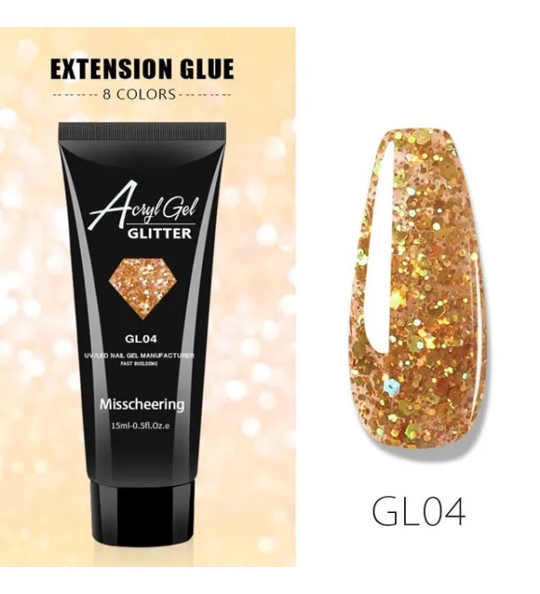 Полигель с блестками Glitter GL04
