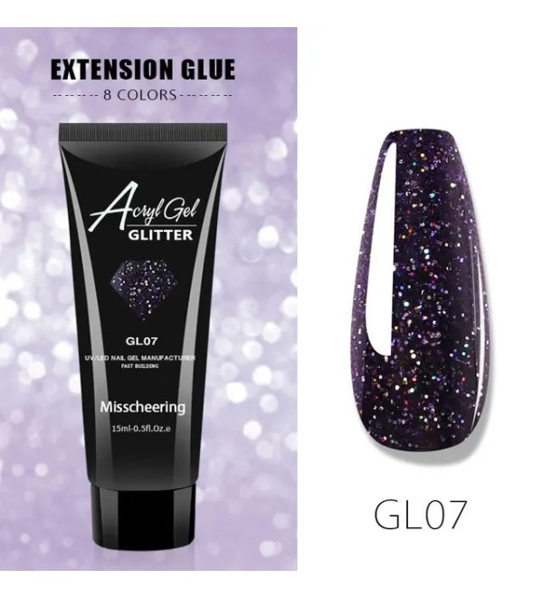 Полигель с блестками Glitter GL07