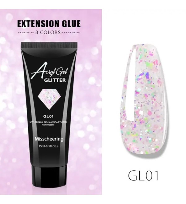 Полигель с блестками Glitter GL01