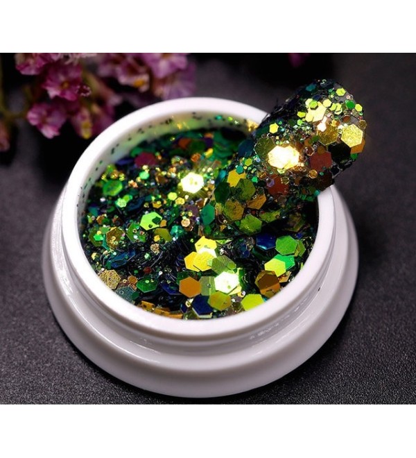 Шестигранные блестки для дизайна