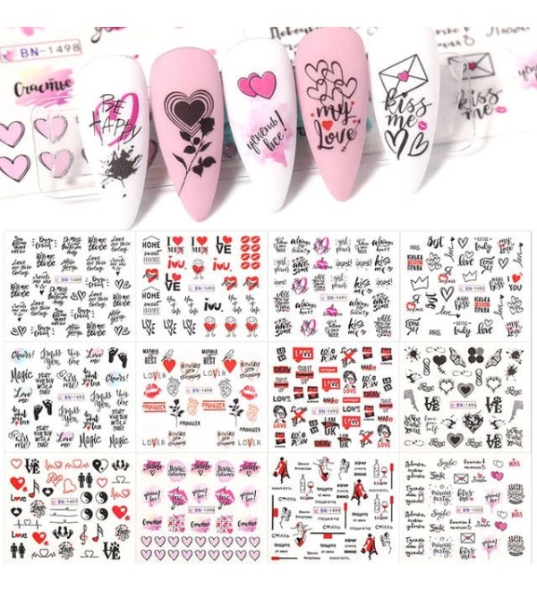 Водные слайдеры 12 шт