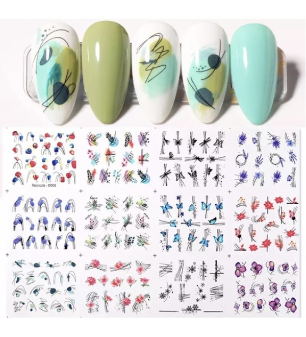 Водные слайдеры 12 шт