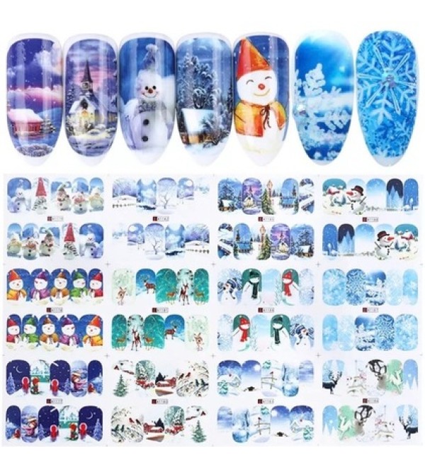 Новогодние слайдеры для ногтей 