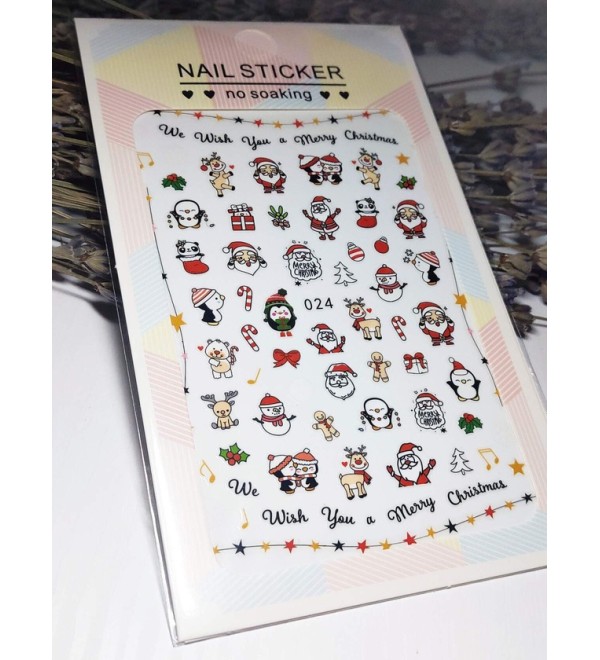 Новогодние слайдеры для ногтей 