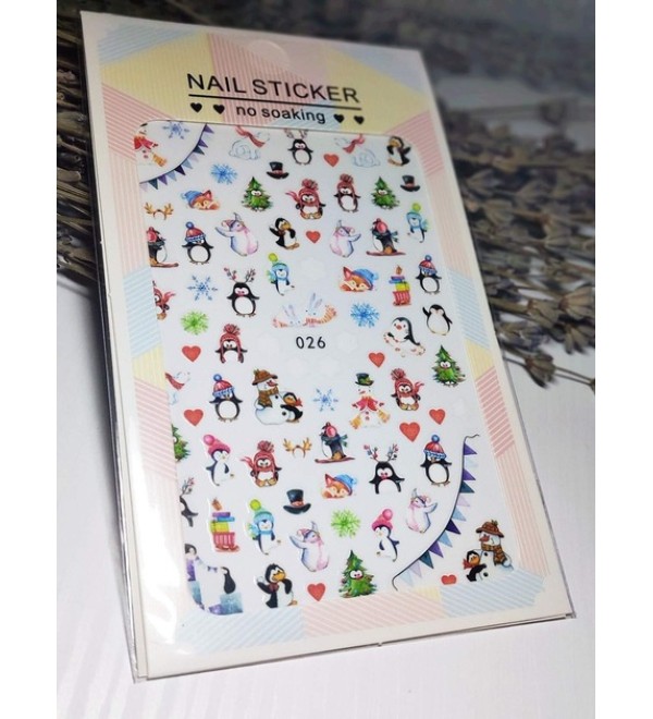 Новогодние слайдеры для ногтей 