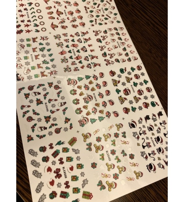 Новогодние слайдеры для ногтей 