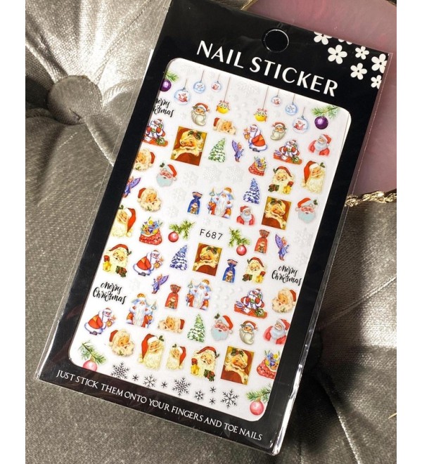 Новогодние слайдеры для ногтей 