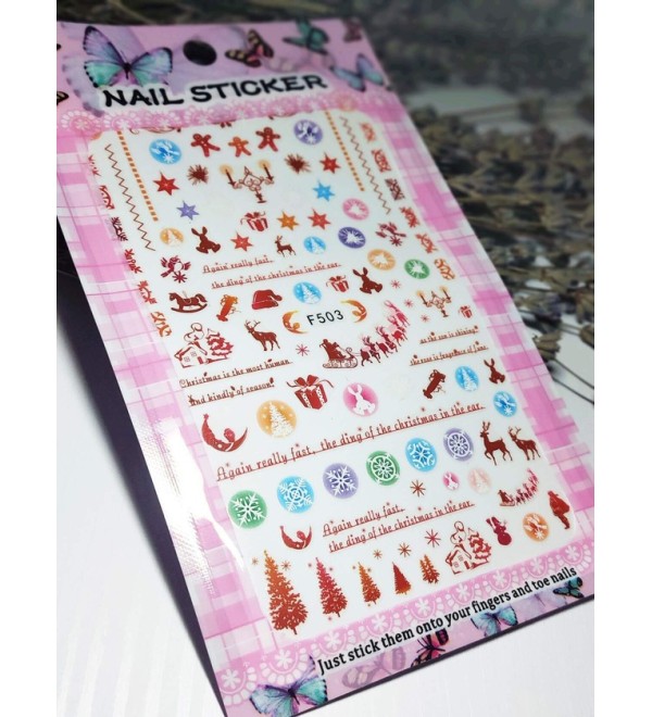 Новогодние слайдеры для ногтей 