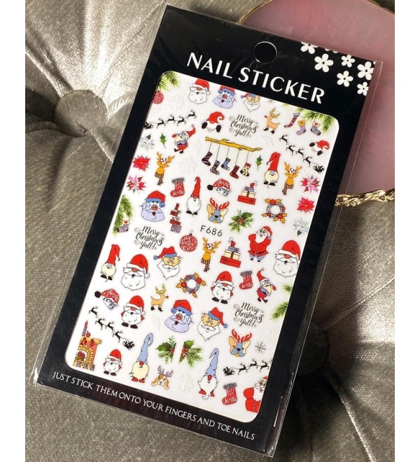 Новогодние слайдеры для ногтей 