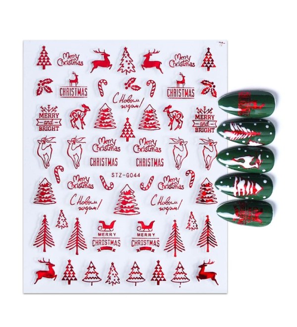 Новогодние слайдеры для ногтей 