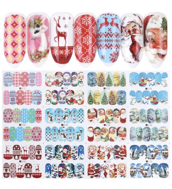 Новогодние слайдеры для ногтей 