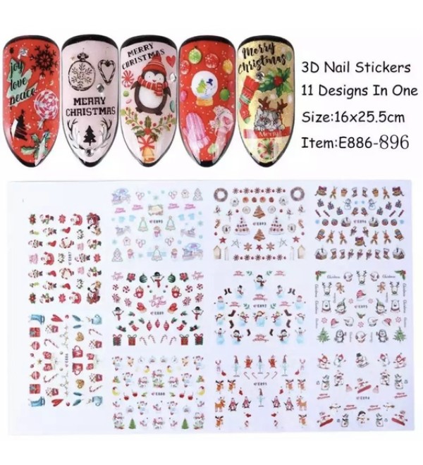 Новогодние слайдеры для ногтей 