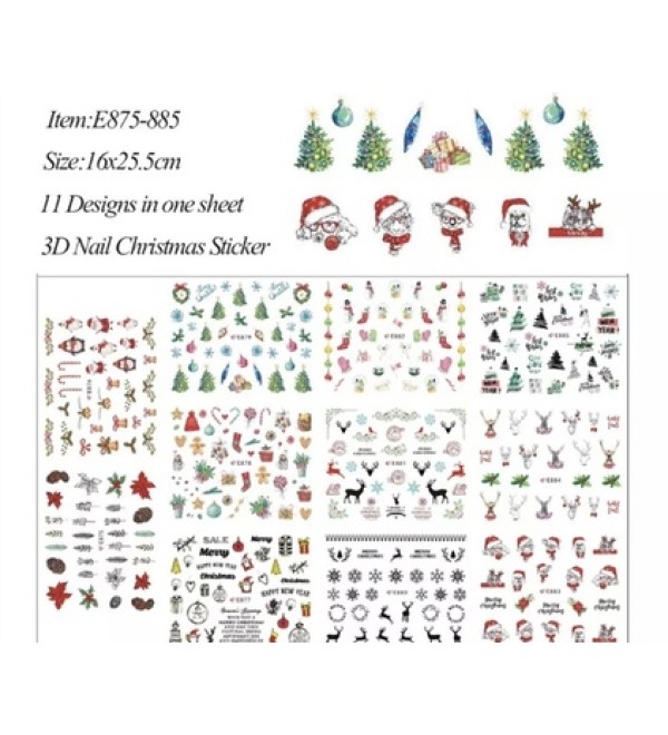 Новогодние слайдеры для ногтей 