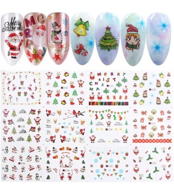 Новогодние слайдеры для ногтей 