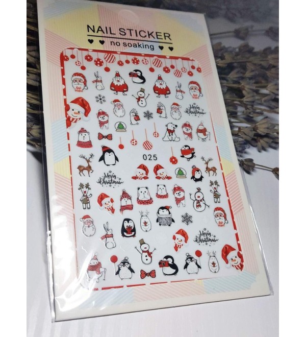 Новогодние слайдеры для ногтей 