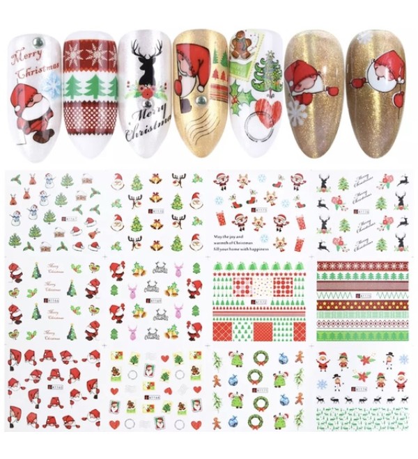 Новогодние слайдеры для ногтей 