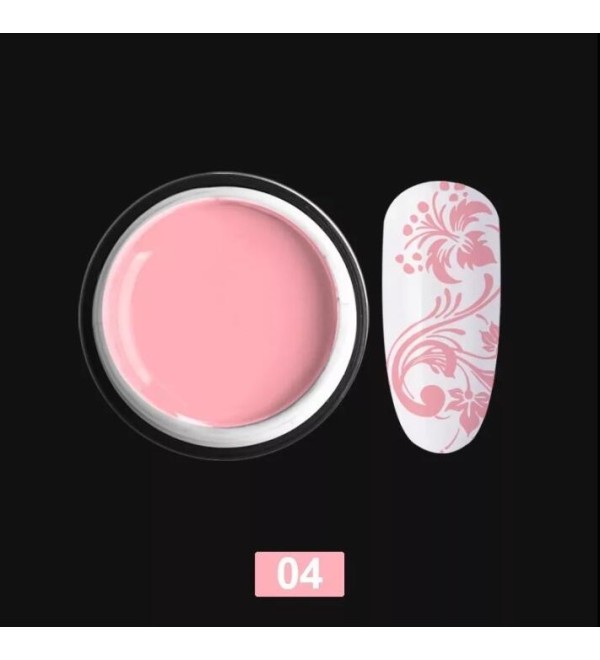 Гель краска для стемпинга в баночке Розовая