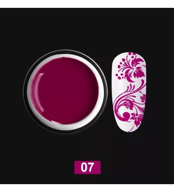 Гель краска для стемпинга в баночке Бордовая