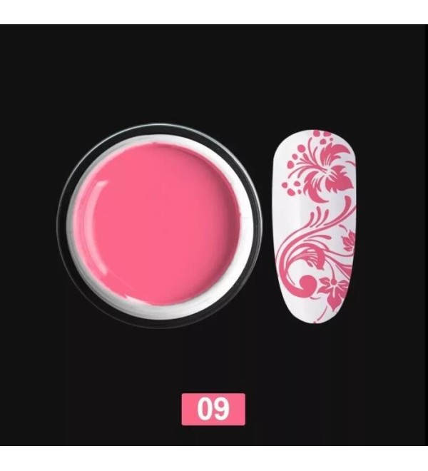 Гель краска для стемпинга в баночке Розовая