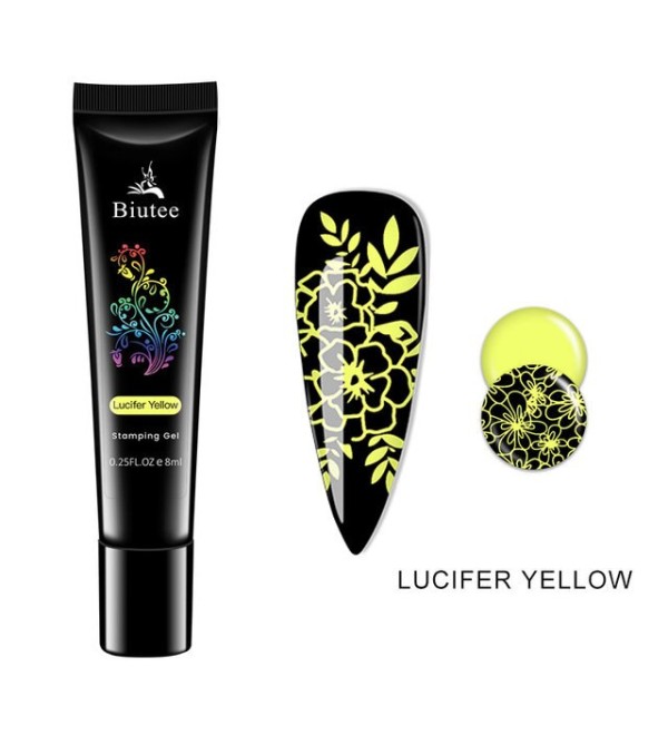 Гель краска для стемпинга и рисования 2в1 Жёлтая