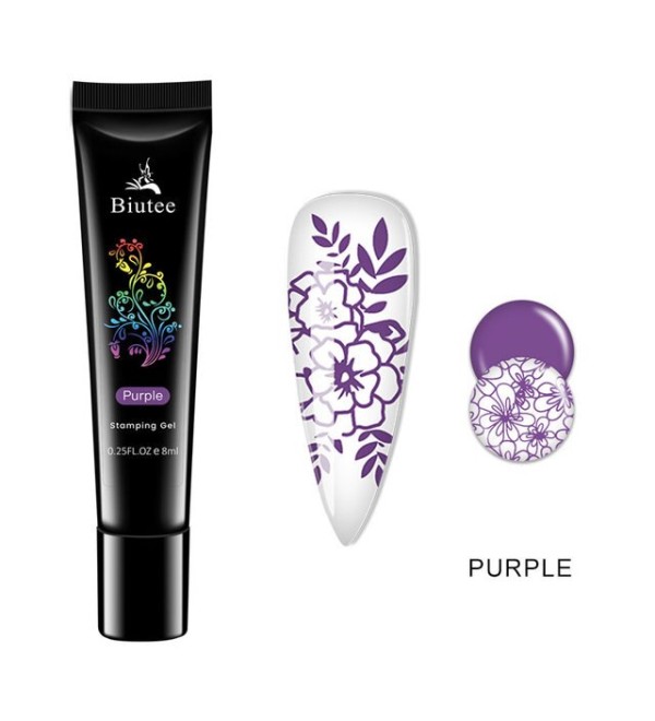 Гель краска для стемпинга и рисования 2в1 Фиолетовая
