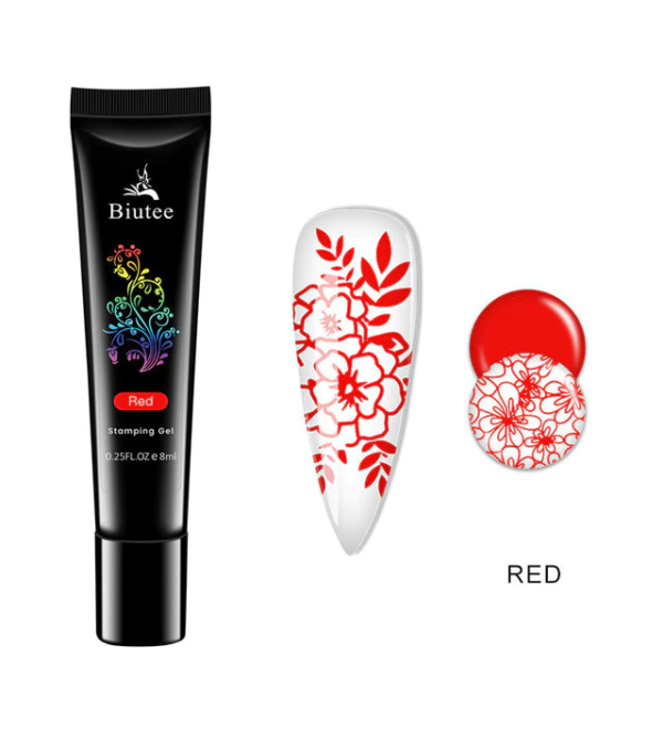 Гель краска для стемпинга и рисования 2в1 Красная