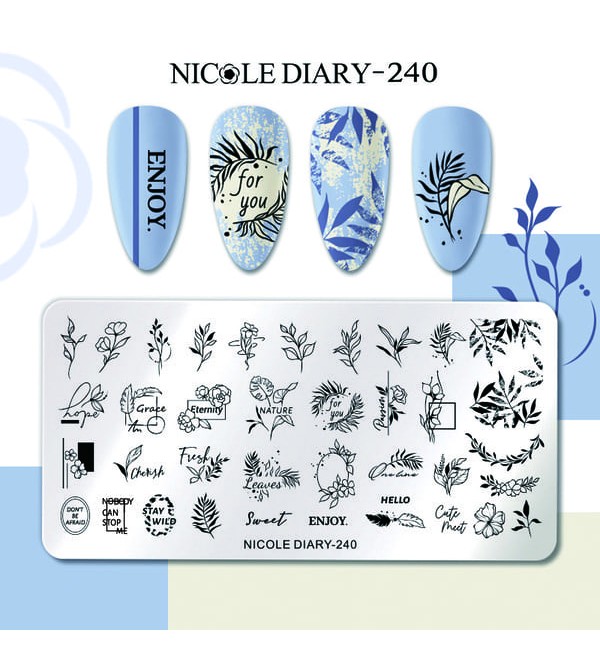 Пластина для стемпинга Nicole Diary-240