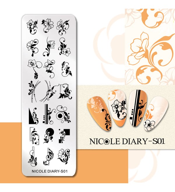 Пластина для стемпинга Nicole Diary-S01