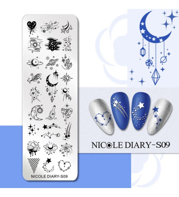 Пластина для стемпинга Nicole Diary-S09