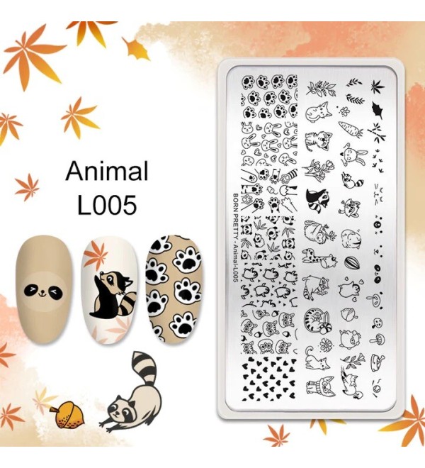 Пластина для стемпинга Animal L-005