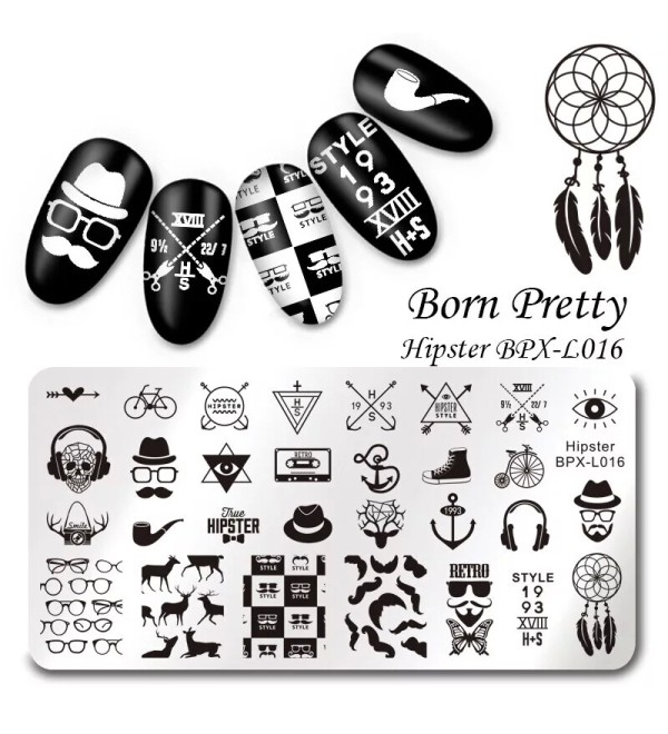 Пластина для стемпинга Hipster BPX-L016