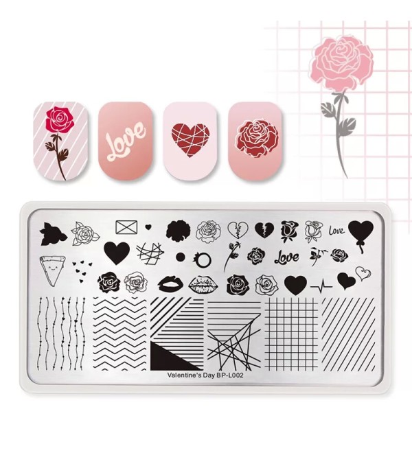Пластина для стемпинга Valentine's Day BP-L002