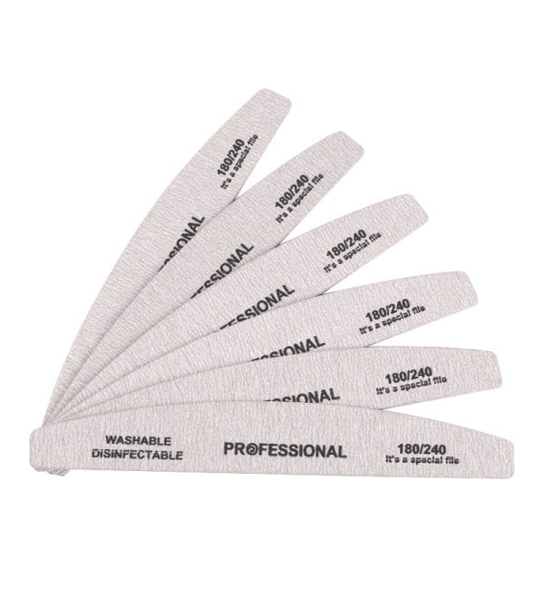 Пилочка для ногтей ультратонкая форма Полумесяц 180/240