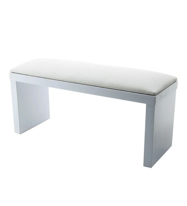 Подставка (подлокотник) для маникюра (32 х 10,5 х 15 см.) Белый с белыми ножками 