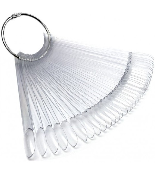 Типсы на кольце прозрачные форма Миндаль 50/1