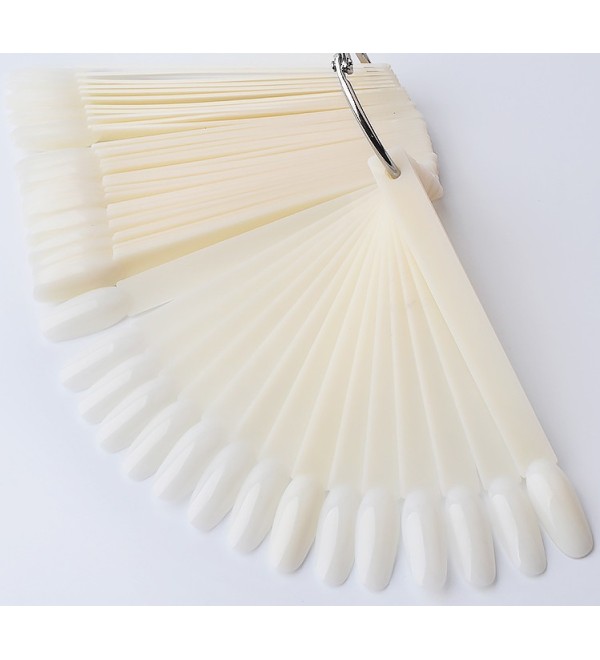 Типсы на кольце молочные форма Миндаль 50/1