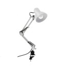 Лампа настольная 2в1 на струбцине и на подставке Белая