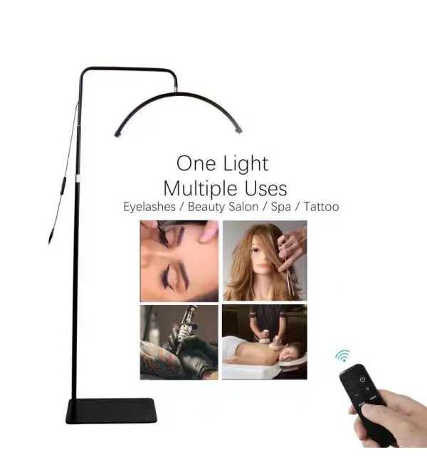 Бестеневая напольная лампа Луна с держателем для телефона 56 см 40 вт Чёрная