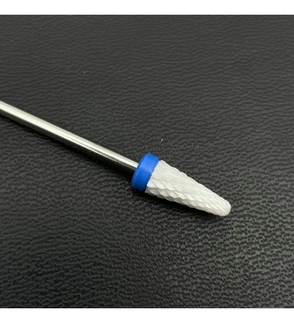 Фреза керамическая конус тупой с синей насечкой