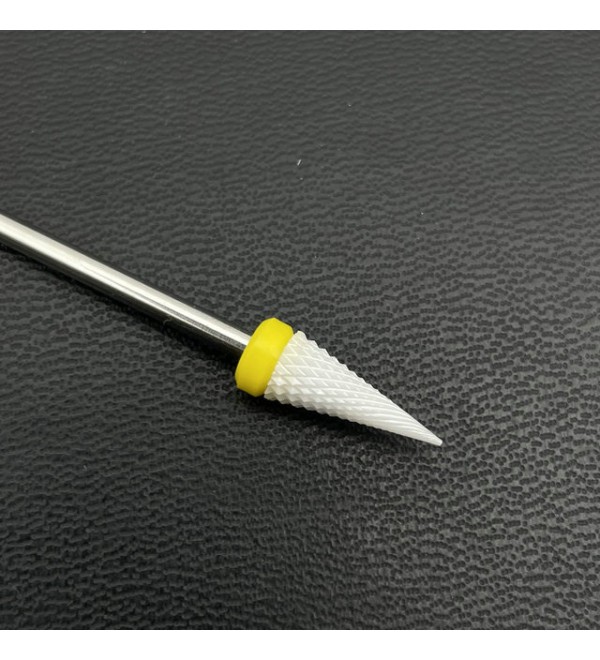 Фреза керамическая острый конус Жёлтая